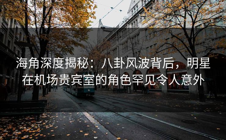 海角深度揭秘：八卦风波背后，明星在机场贵宾室的角色罕见令人意外