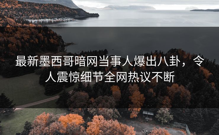 最新墨西哥暗网当事人爆出八卦，令人震惊细节全网热议不断